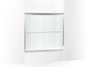 KOHLER Fluence 52" - 57" W x 55-1/2" H sliding bath door with 1/4" thick Crystal Clear glass
