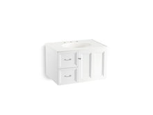 Load image into Gallery viewer, KOHLER K-99517-L-1WA Damask 30&amp;quot; wall-hung bathroom vanity cabinet with 1 door and 2 drawers on left
