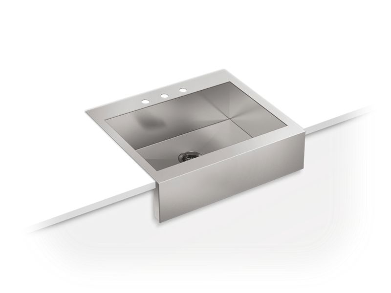 KOHLER K-3935-3 Vault 29-3/4" top-mount single-bowl farmhouse kitchen sink