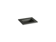 Load image into Gallery viewer, KOHLER K-2777-1-G88 Ceramic/Impressions 25&amp;quot; rectangular vanity-top bathroom sink with single faucet hole
