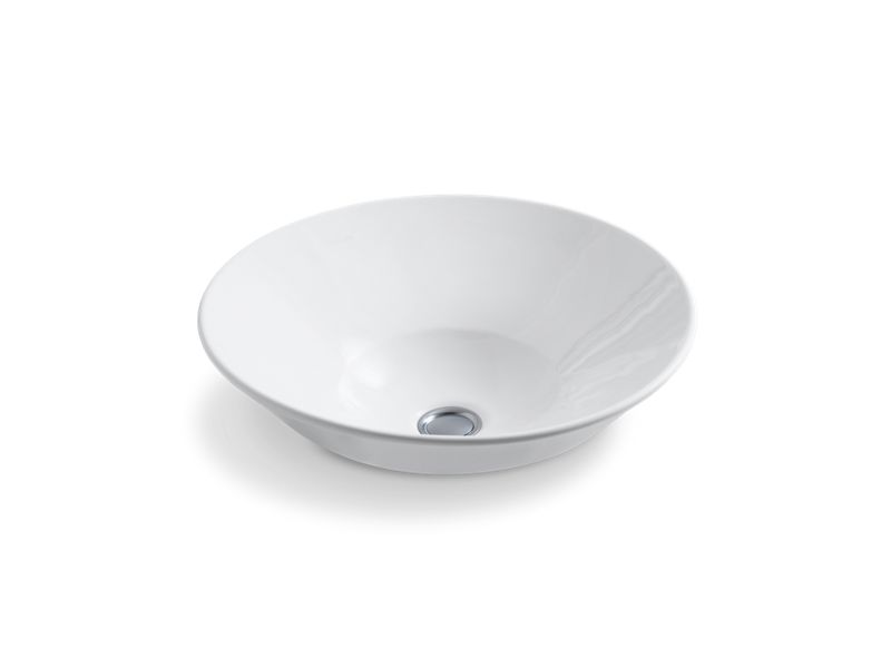 KOHLER K-2200-G Conical Bell Vessel or wall-mount bathroom sink with glazed underside