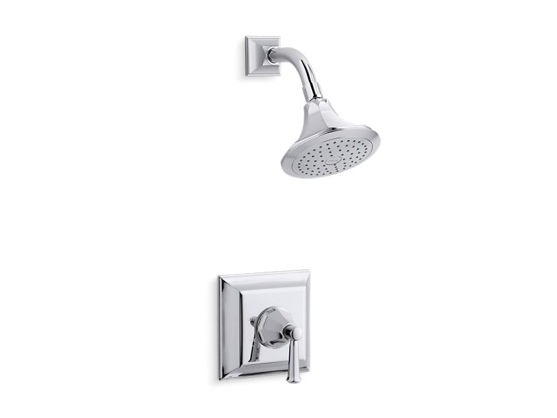 KOHLER TS462-4S-CP Memoirs Stately Rite-Temp Shower Valve Trim With Lever Handle And 2.5 Gpm Showerhead in Polished Chrome