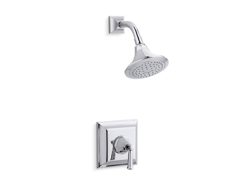 KOHLER Memoirs Stately Rite-Temp Shower Valve Trim With Lever Handle And 2.5 Gpm Showerhead in Polished Chrome