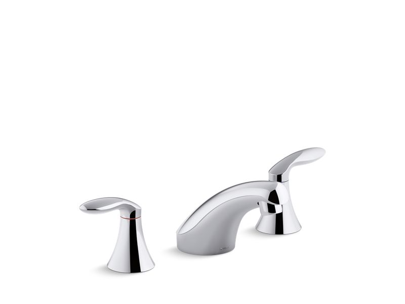 KOHLER K-15265-4NDRA Coralais Widespread bathroom sink faucet with lever handles, less drain and lift rod