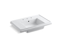 Load image into Gallery viewer, KOHLER K-2758-8-0 Tresham 30&amp;quot; pedestal bathroom sink basin with 8&amp;quot; widespread faucet holes
