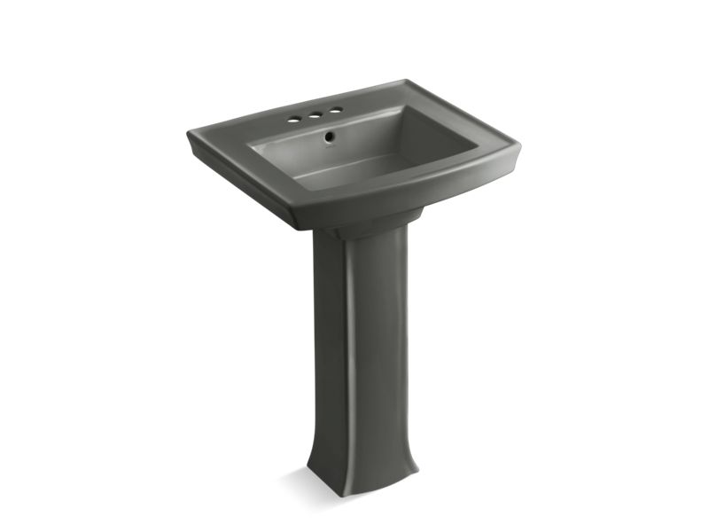 KOHLER 2359-4 Archer Pedestal bathroom sink with 4" centerset faucet holes