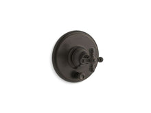 Load image into Gallery viewer, KOHLER K-T72768-3 Artifacts Rite-Temp valve trim with push-button diverter and cross handle, valve not included
