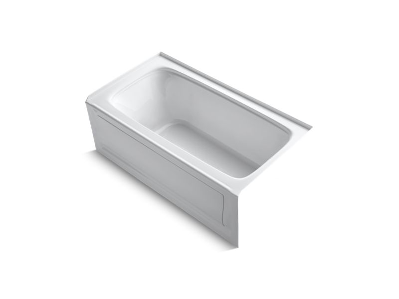 KOHLER K-1150-RAW Bancroft 60" x 32" alcove bath with Bask heated surface, integral apron, and right-hand drain