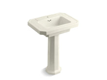 Load image into Gallery viewer, KOHLER 2322-1-96 Kathryn Pedestal Bathroom Sink With Single Faucet Hole in Biscuit
