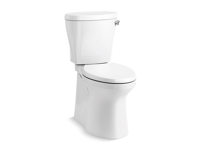 KOHLER 20197-RA-0 Betello Comfort Height Two-Piece Elongated 1.28 Gpf Chair Height Toilet With Right-Hand Trip Lever in White