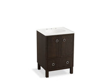 Load image into Gallery viewer, KOHLER K-99501-LG-1WC Jacquard 24&amp;quot; bathroom vanity cabinet with furniture legs, 2 doors and 1 drawer
