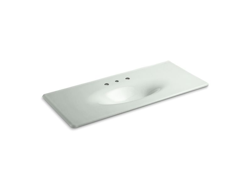 KOHLER K-3053-8 Iron/Impressions 49" Enameled cast iron vanity top with integrated oval sink