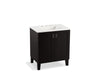 KOHLER K-99528-LG-1WU Poplin 30" bathroom vanity cabinet with legs and 2 doors