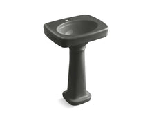 Load image into Gallery viewer, KOHLER 2338-1-58 Bancroft 24&amp;quot; Pedestal Bathroom Sink With Single Faucet Hole in Thunder Grey
