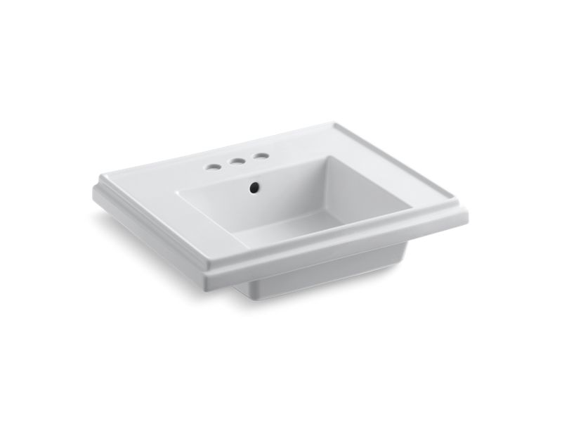 KOHLER K-2757-4 Tresham 24" pedestal bathroom sink basin with 4" centerset faucet holes