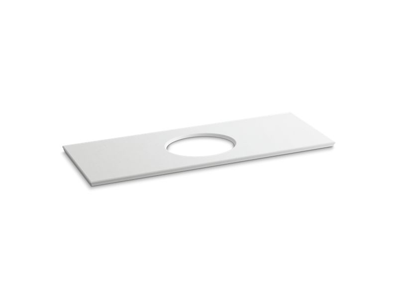 KOHLER K-5765 Solid/Expressions 61" vanity top with single Verticyl oval cutout
