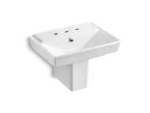 Load image into Gallery viewer, KOHLER 5150-8-0 Rêve 23&amp;quot; Semi-Pedestal Bathroom Sink With 8&amp;quot; Widespread Faucet Holes And Shroud in White
