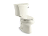 KOHLER 3948-RA-96 Wellworth Two-Piece Elongated 1.28 Gpf Toilet With Right-Hand Trip Lever And 14" Rough-In in Biscuit