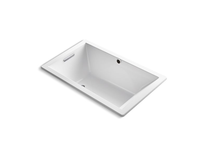 KOHLER K-1848-W1 Underscore 60" x 36" drop-in bath with Bask heated surface and end drain
