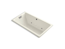 Load image into Gallery viewer, KOHLER K-856-GCBN-96 Tea-for-Two 66&amp;quot; x 36&amp;quot; drop-in BubbleMassage air bath with Vibrant Brushed Nickel airjet finish and chromatherapy lights
