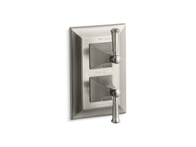 Load image into Gallery viewer, KOHLER T10422-4S-BN Memoirs Stately Valve Trim With Lever Handles For Stacked Valve, Requires Valve in Vibrant Brushed Nickel
