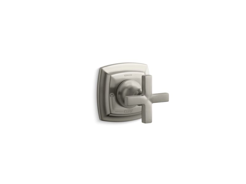 KOHLER Margaux Valve Trim With Cross Handle For Volume Control Valve, Requires Valve in Vibrant Brushed Nickel
