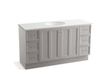 Load image into Gallery viewer, KOHLER K-99523-TK-1WT Damask 60&amp;quot; bathroom vanity cabinet with toe kick, 2 doors and 6 drawers
