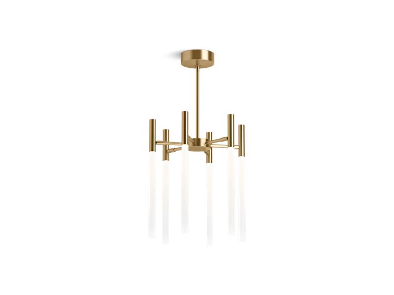 KOHLER 23460-CHLED-BGL Components Six-Light Led Chandelier in Moderne Brushed Gold