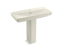 Load image into Gallery viewer, KOHLER 5149-1-96 Rêve 39&amp;quot; Pedestal Bathroom Sink With Single Faucet Hole in Biscuit
