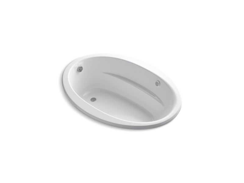 KOHLER K-1162-GW-0 Sunward 60" x 42" drop-in BubbleMassage(TM) Air Bath with Bask heated surface and reversible drain