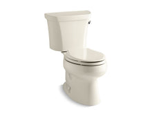 Load image into Gallery viewer, KOHLER 3998-RZ-47 Wellworth Two-Piece Elongated 1.28 Gpf Toilet With Right-Hand Trip Lever, Tank Cover Locks, And Insulated Tank in Almond
