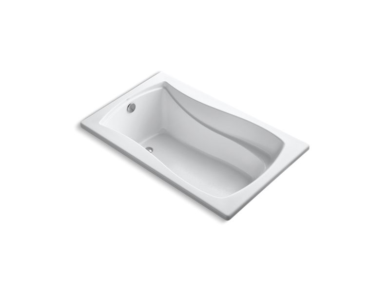 KOHLER K-1242-W1 Mariposa 60" x 36" drop-in bath with Bask heated surface and end drain