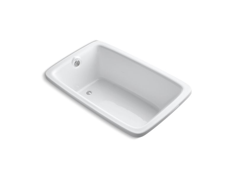 KOHLER K-1156-W1-0 Bancroft 66" x 42" drop-in bath with Bask heated surface and reversible drain