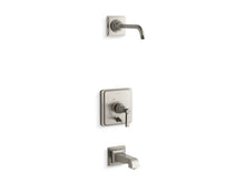 Load image into Gallery viewer, KOHLER K-T13133-4AL Pinstripe Pure Rite-Temp bath and shower trim set with push-button diverter and lever handle, less showerhead
