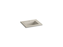 Load image into Gallery viewer, KOHLER K-2777-1-G85 Ceramic/Impressions 25&amp;quot; rectangular vanity-top bathroom sink with single faucet hole
