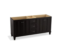 Load image into Gallery viewer, KOHLER K-99525-LG-1WU Damask 72&amp;quot; bathroom vanity cabinet with furniture legs, 4 doors and 3 drawers
