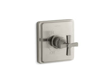 Load image into Gallery viewer, KOHLER TS13135-3B-BN Pinstripe Rite-Temp(R) Valve Trim With Cross Handle in Vibrant Brushed Nickel
