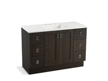 Load image into Gallery viewer, KOHLER K-99535-TK-1WC Poplin 48&amp;quot; bathroom vanity cabinet with toe kick, 2 doors and 6 drawers
