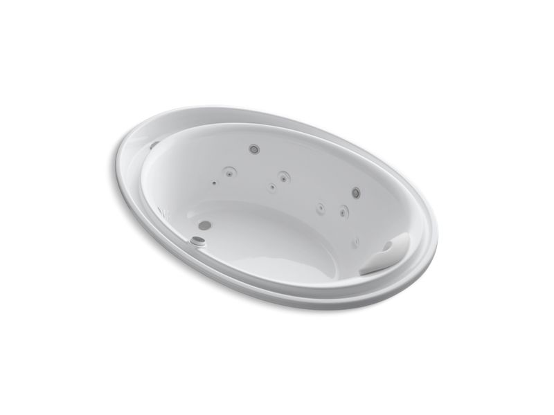 KOHLER K-1110-V-0 Purist 72" x 46" drop-in Effervescence + whirlpool with spa/massage package