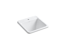 Load image into Gallery viewer, KOHLER K-19022-1 Park Falls 21&amp;quot; x 22&amp;quot; x 13-3/4&amp;quot; top-mount/undermount utility sink with single faucet hole
