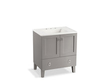 Load image into Gallery viewer, KOHLER K-99529-LG-1WT Poplin 30&amp;quot; bathroom vanity cabinet with legs, 2 doors and 1 drawer
