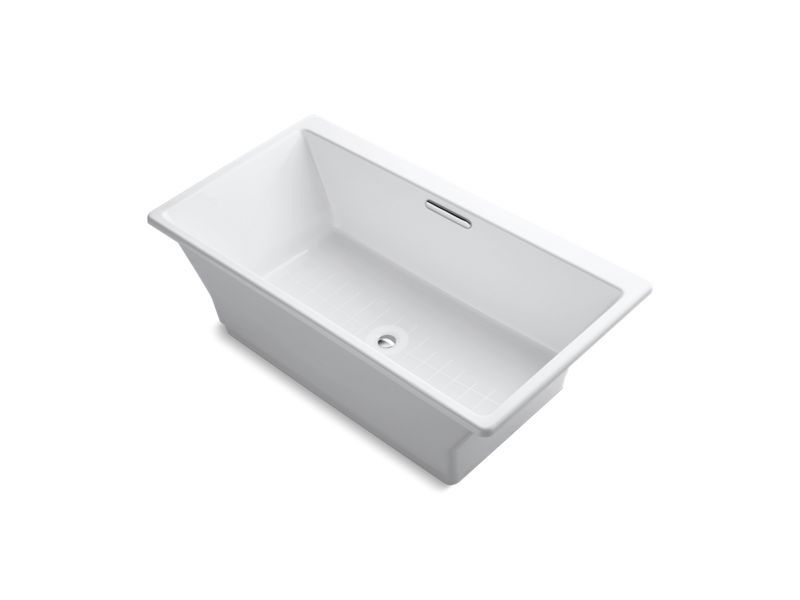 KOHLER Rêve 66-15/16" x 36" freestanding bath with Brilliant Blanc base