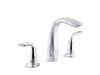 KOHLER Refinia Bath Faucet Trim For High-Flow Valve With Lever Handles , Valve Not Included in Polished Chrome