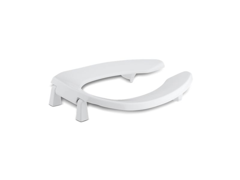 KOHLER K-4679-CA Lustra Commercial elongated toilet seat with 1" bumpers and antimicrobial agent
