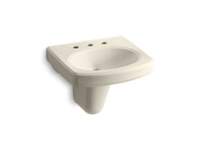 Load image into Gallery viewer, KOHLER 2035-8 Pinoir Wall-mount bathroom sink with 8&amp;quot; widespread faucet holes

