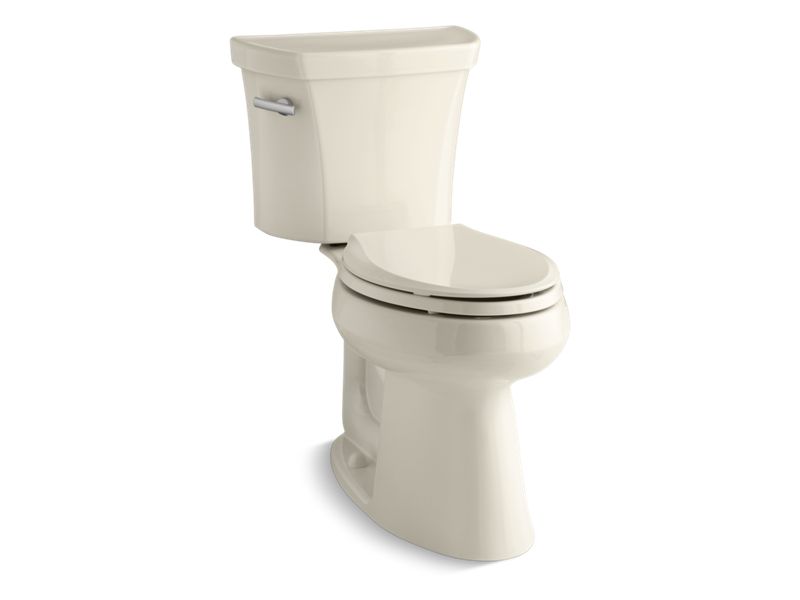 KOHLER 3889-UT-47 Highline Comfort Height Two-Piece Elongated 1.28 Gpf Chair Height Toilet With Tank Cover Locks, Insulated Tank And 10" Rough-In in Almond