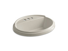 Load image into Gallery viewer, KOHLER K-2992-4-G9 Tresham Oval Drop-in bathroom sink with 4&amp;quot; centerset faucet holes
