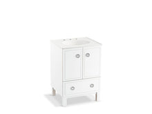 Load image into Gallery viewer, KOHLER K-99501-LG-1WA Jacquard 24&amp;quot; bathroom vanity cabinet with furniture legs, 2 doors and 1 drawer
