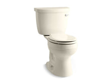 Load image into Gallery viewer, KOHLER 3887-UR-47 Cimarron Comfort Height Two-Piece Round-Front 1.28 Gpf Toilet With Insuliner Tank Liner in Almond
