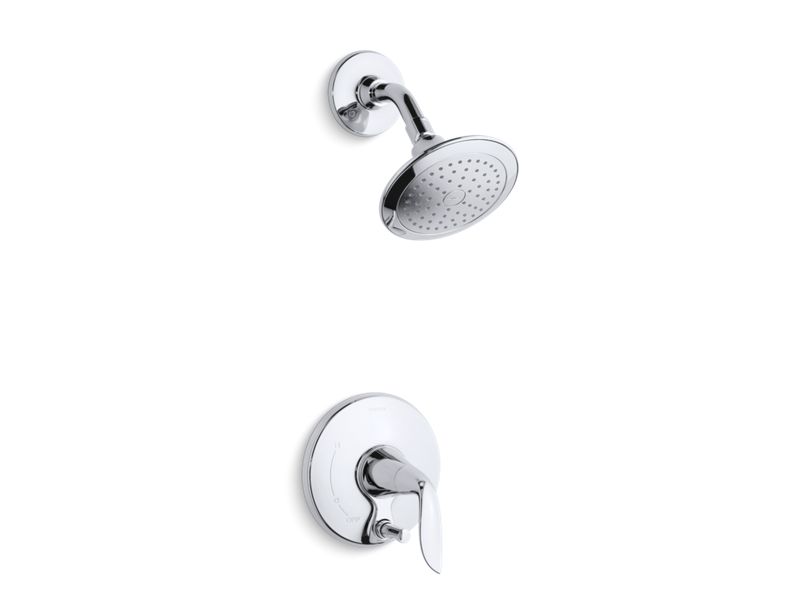 KOHLER Refinia Shower Trim Set With Push-Button Diverter, Valve Not Included in Polished Chrome
